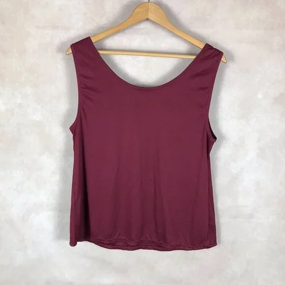 ALFANI Burgundy Smooth Camisole NEW Size 1X - Picture 4 of 4